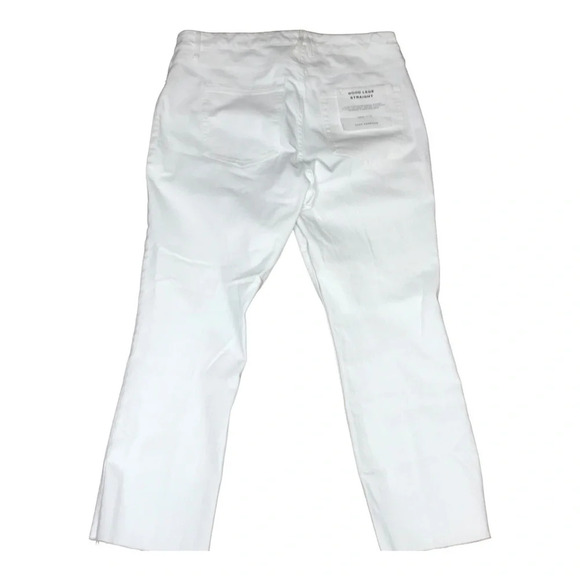 Good American Plus Size Good Straight High Waist Raw Hem Straight Leg Jean  20 - Picture 6 of 13